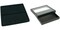 Black Square Display Case (Glass-top Removable Lid) w/ Black 4-slot Plastic Tray